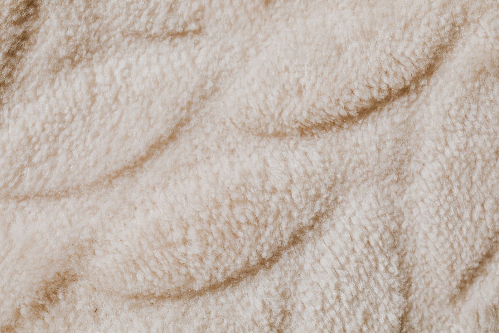 Close-up of plush cream carpet fibers